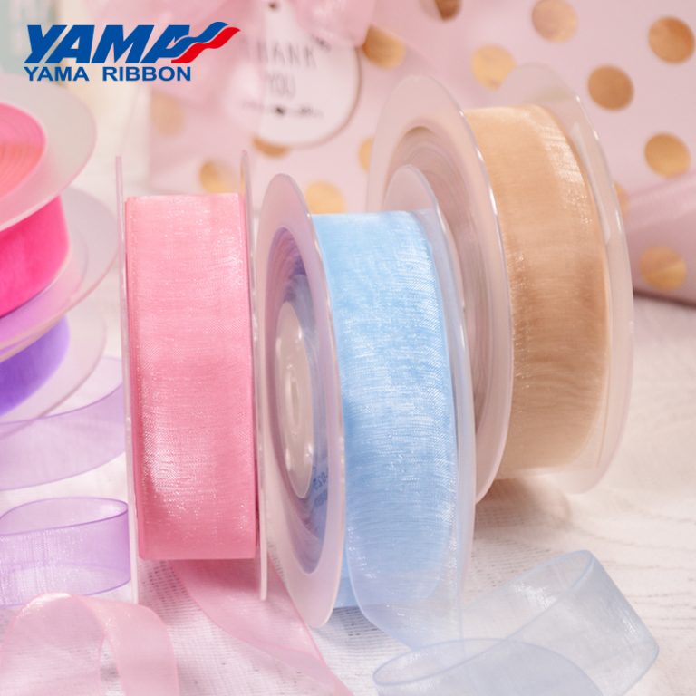 YAMA Sheer Organza Ribbon Blue White Violet Series 24400