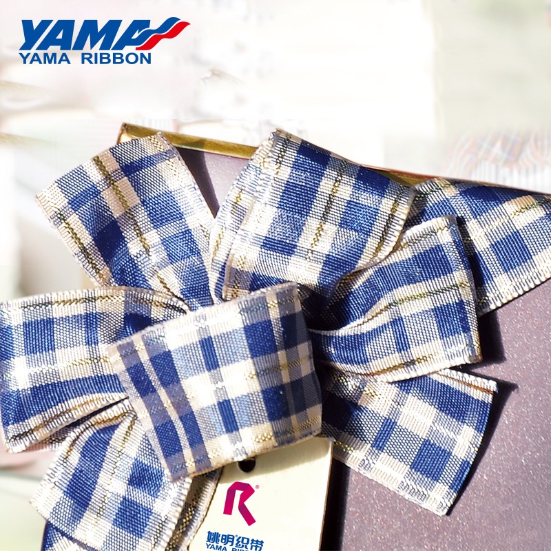 YAMA Polyester Gingham Plaid Ribbon 