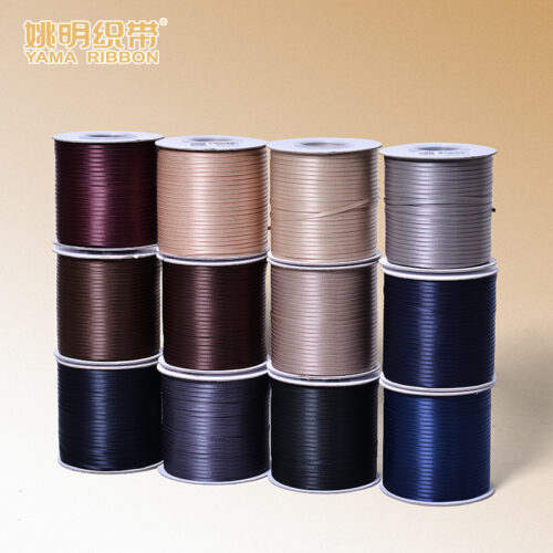 Yama Factory 3MM 500 Yards Per Roll Polyester Double Face Black White Satin Ribbon Roll 30 Colors - Image 2