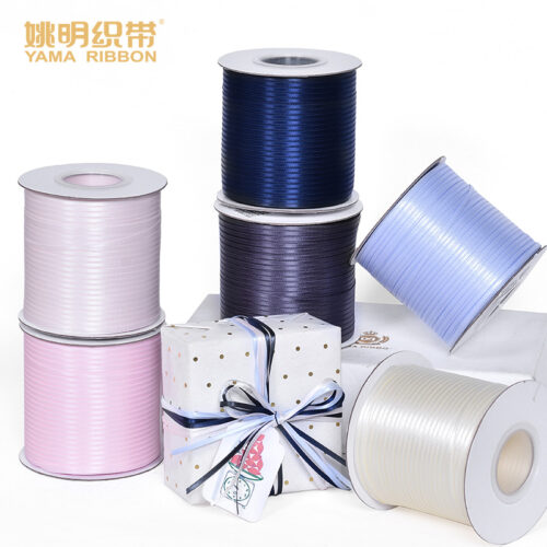 Yama Factory 3MM 500 Yards Per Roll Polyester Double Face Black White Satin Ribbon Roll 30 Colors - Image 4